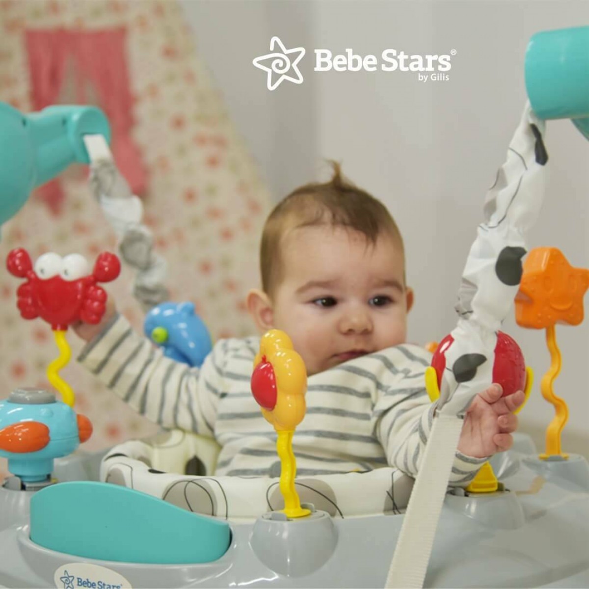 Βρεφικό Τραμπολίνο Sea Animals  Grey Bebe Stars