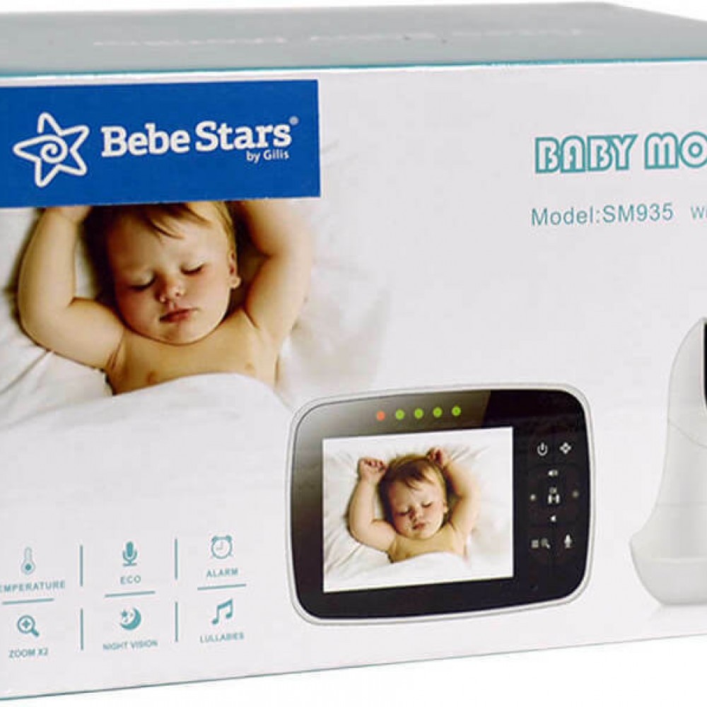 Bebe Stars Ενδοεπικοινωνία Μωρού Με Κάμερα & Ήχο με Νανουρίσματα & Μελωδίες 3.5