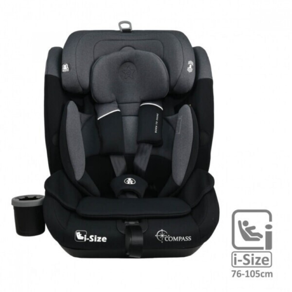 Κάθισμα Αυτοκινήτου Bebe Stars Compass Isofix i-SIZE 76-150cm Steel Grey