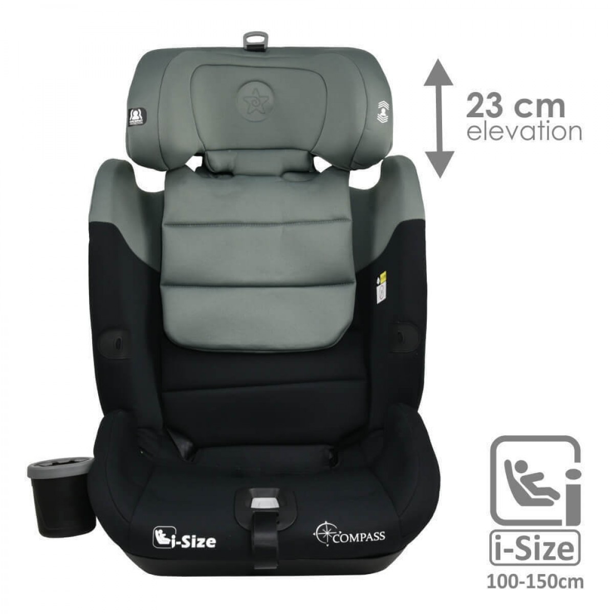 Κάθισμα Αυτοκινήτου Bebe Stars Compass Isofix i-SIZE 76-150cm Olive