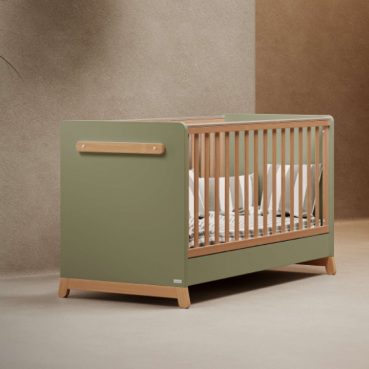 Casababy Palmer Olive Βρεφικό Κρεβάτι Μετατρεπόμενο Σε Προεφηβικό