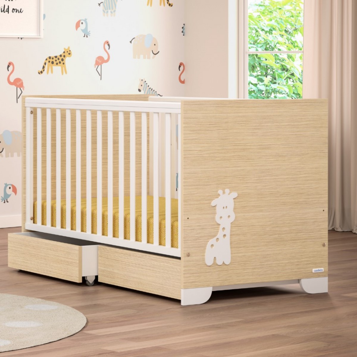 Casababy Giraffe βρεφική κούνια μετατρεπόμενη σε προεφηβικό