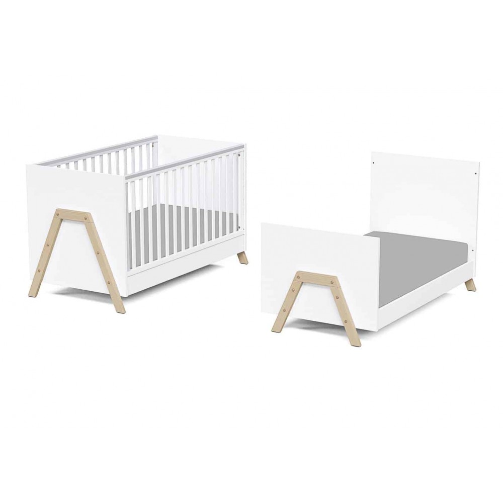 Casababy Oslo Grey Βρεφικό Κρεβάτι Μετατρεπόμενο Σε Προεφηβικό