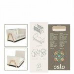 Casababy Oslo Grey Βρεφικό Κρεβάτι Μετατρεπόμενο Σε Προεφηβικό