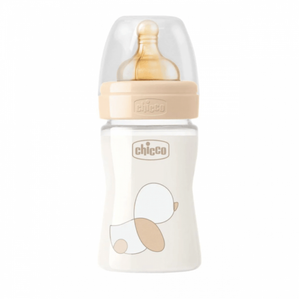 Chicco Μπιμπερό Γυάλινο Καουτσούκ Original Touch 150ml 0M+