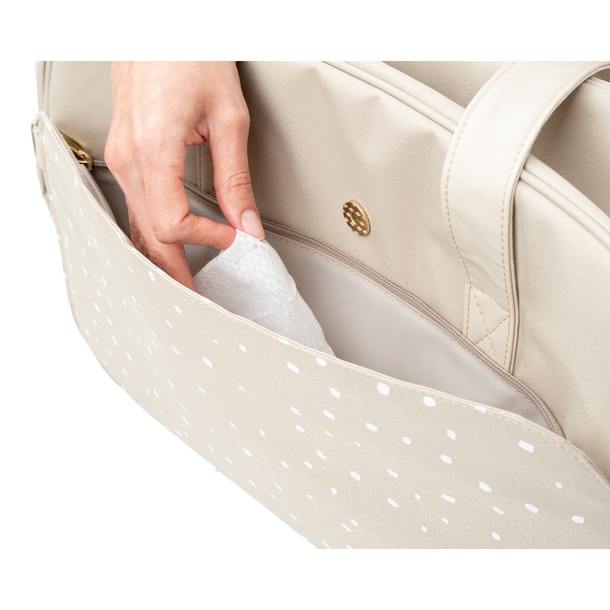 Τσάντα Αλλαξιέρα Kikka boo Chelsea Chelsea Dots Beige