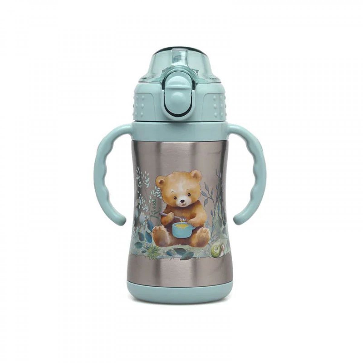 Παγούρι Θερμός Kiokids Με Λαβές Little Bear Mint 280ml