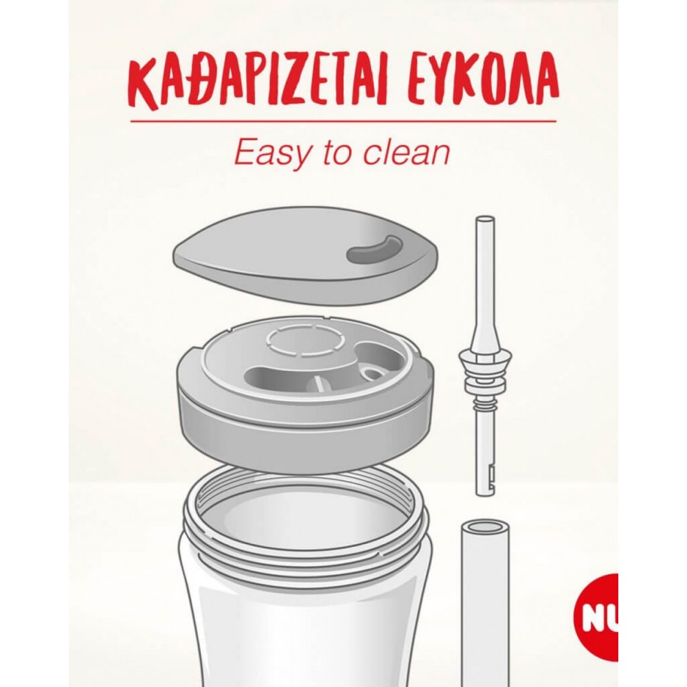 Nuk Παιδικό Ποτηράκι Action Cup από Πλαστικό Κίτρινο 230ml για 12m+