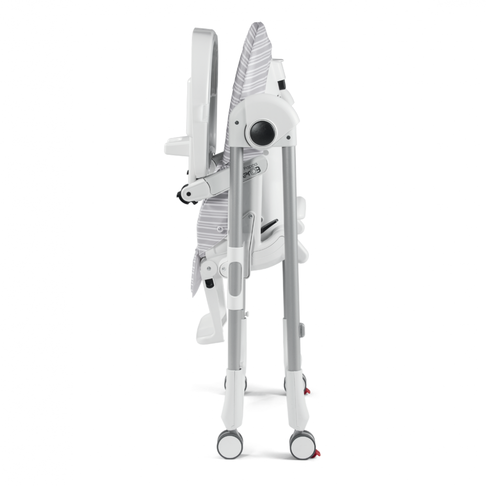 Peg Perego Prima Pappa Follow Me  Linear Grey κάθισμα φαγητού Κάθισμα από PVC και Δώρο η μπάρα παιχνιδιών