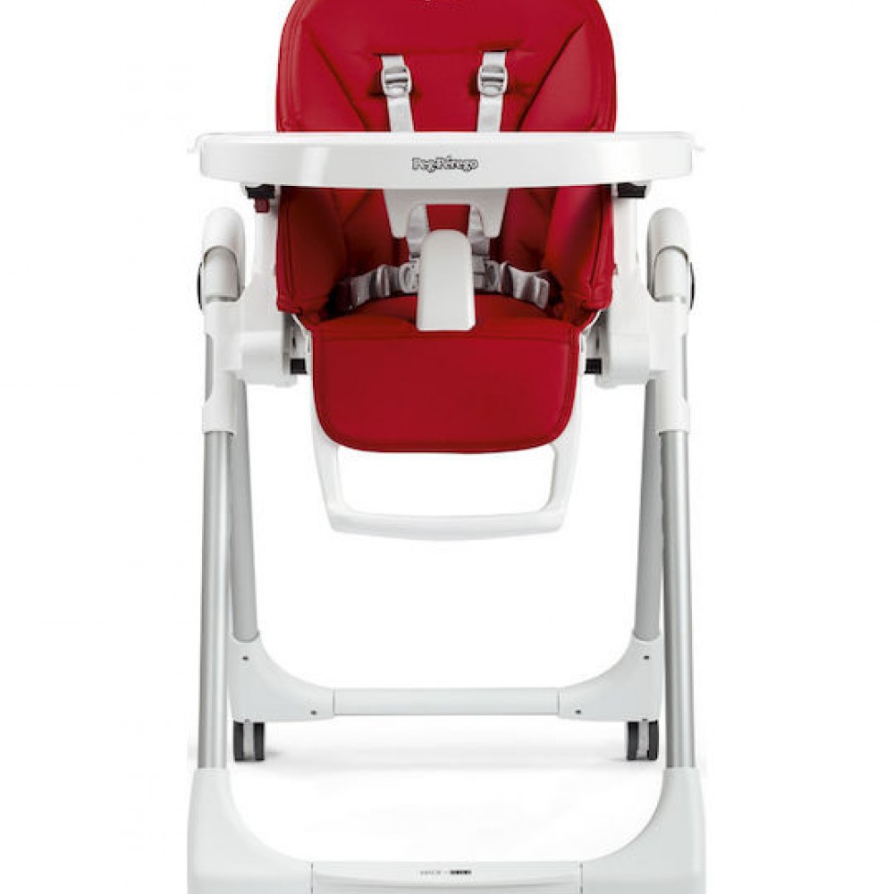 Peg Perego Prima Pappa Follow Me Fragola  κάθισμα φαγητού Κάθισμα από Δερματίνη και Δώρο η μπάρα παιχνιδιών